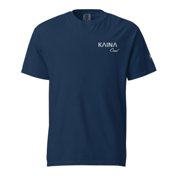T-shirt unisexe Kaina Crew brodé avant et manche gauche – Image 3