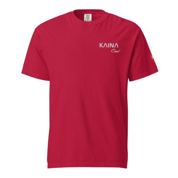 T-shirt unisexe Kaina Crew brodé avant et manche gauche – Image 5