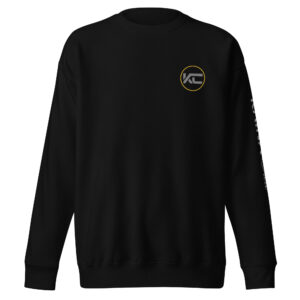 Sweatshirt unisexe Kaina Crew imprimé avant et manche gauche