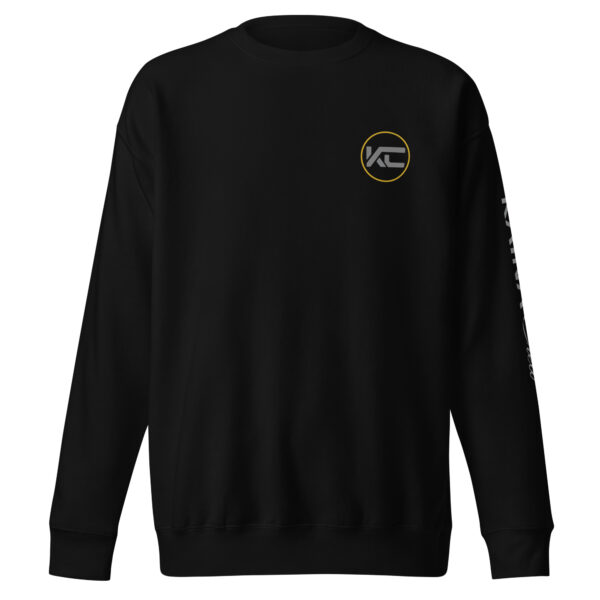 Sweatshirt unisexe Kaina Crew imprimé avant et manche gauche