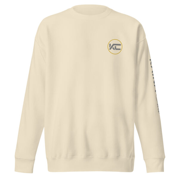 Sweatshirt unisexe Kaina Crew imprimé avant et manche gauche – Image 19