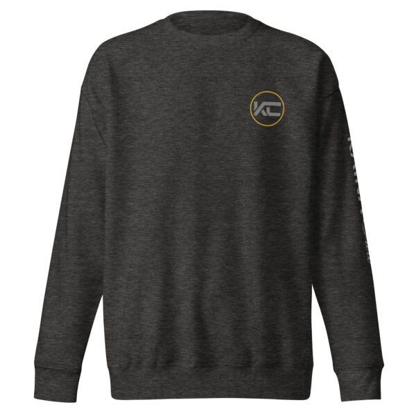Sweatshirt unisexe Kaina Crew imprimé avant et manche gauche – Image 5