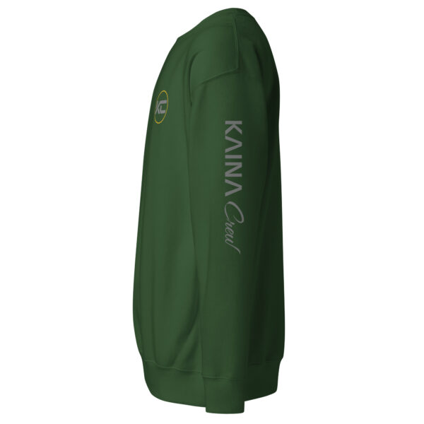 Sweatshirt unisexe Kaina Crew imprimé avant et manche gauche – Image 12