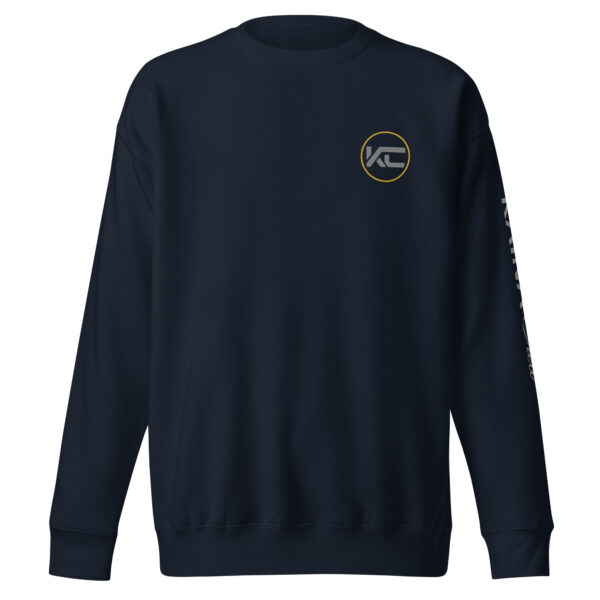 Sweatshirt unisexe Kaina Crew imprimé avant et manche gauche – Image 3