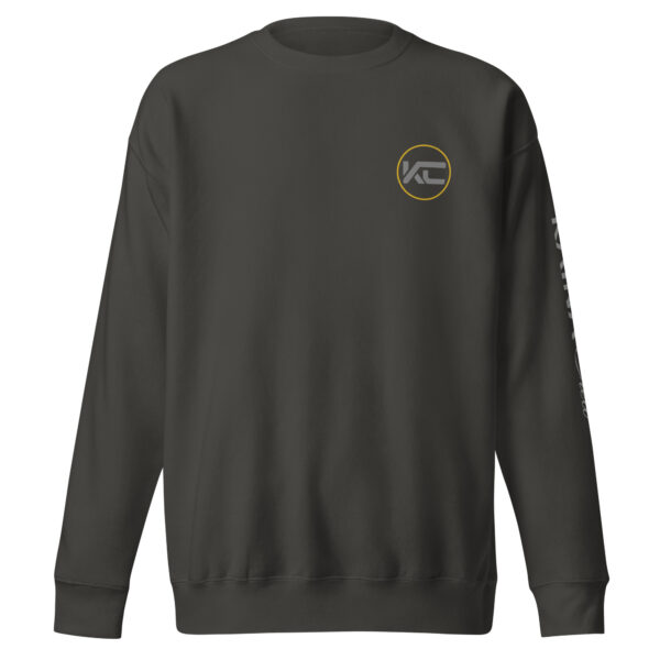 Sweatshirt unisexe Kaina Crew imprimé avant et manche gauche – Image 9