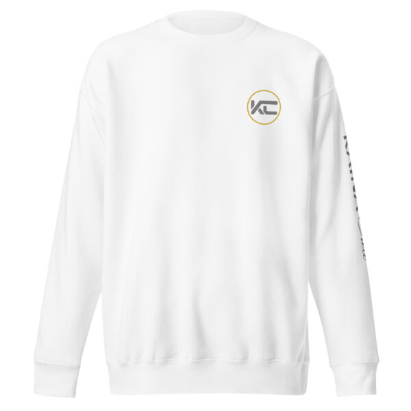 Sweatshirt unisexe Kaina Crew imprimé avant et manche gauche – Image 21