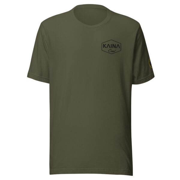 T-shirt unisexe Kaina Crew brodé avant et manche gauche – Image 3