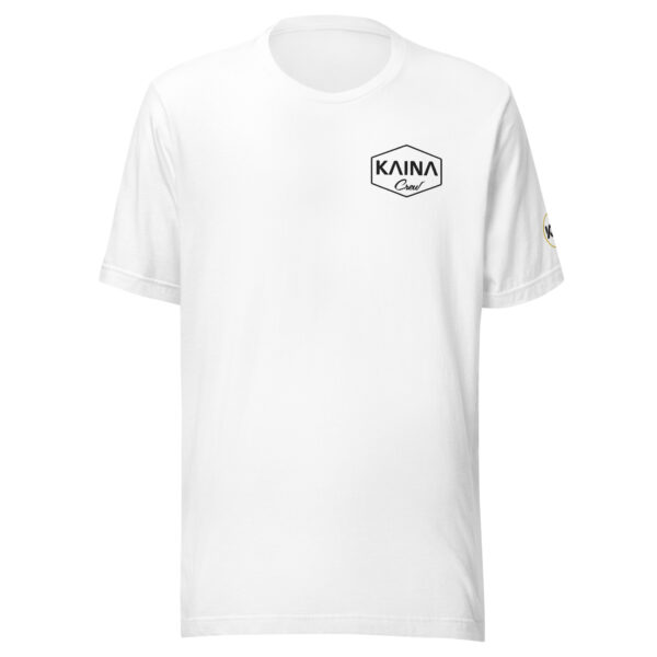 T-shirt unisexe Kaina Crew brodé avant et manche gauche – Image 9